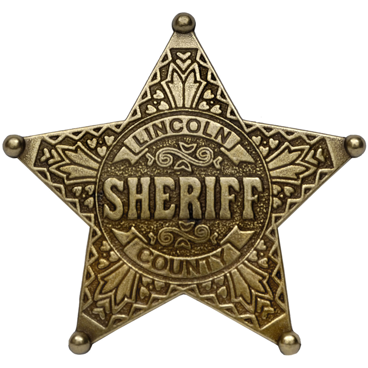 Five Point Ball Tipped Star Badge