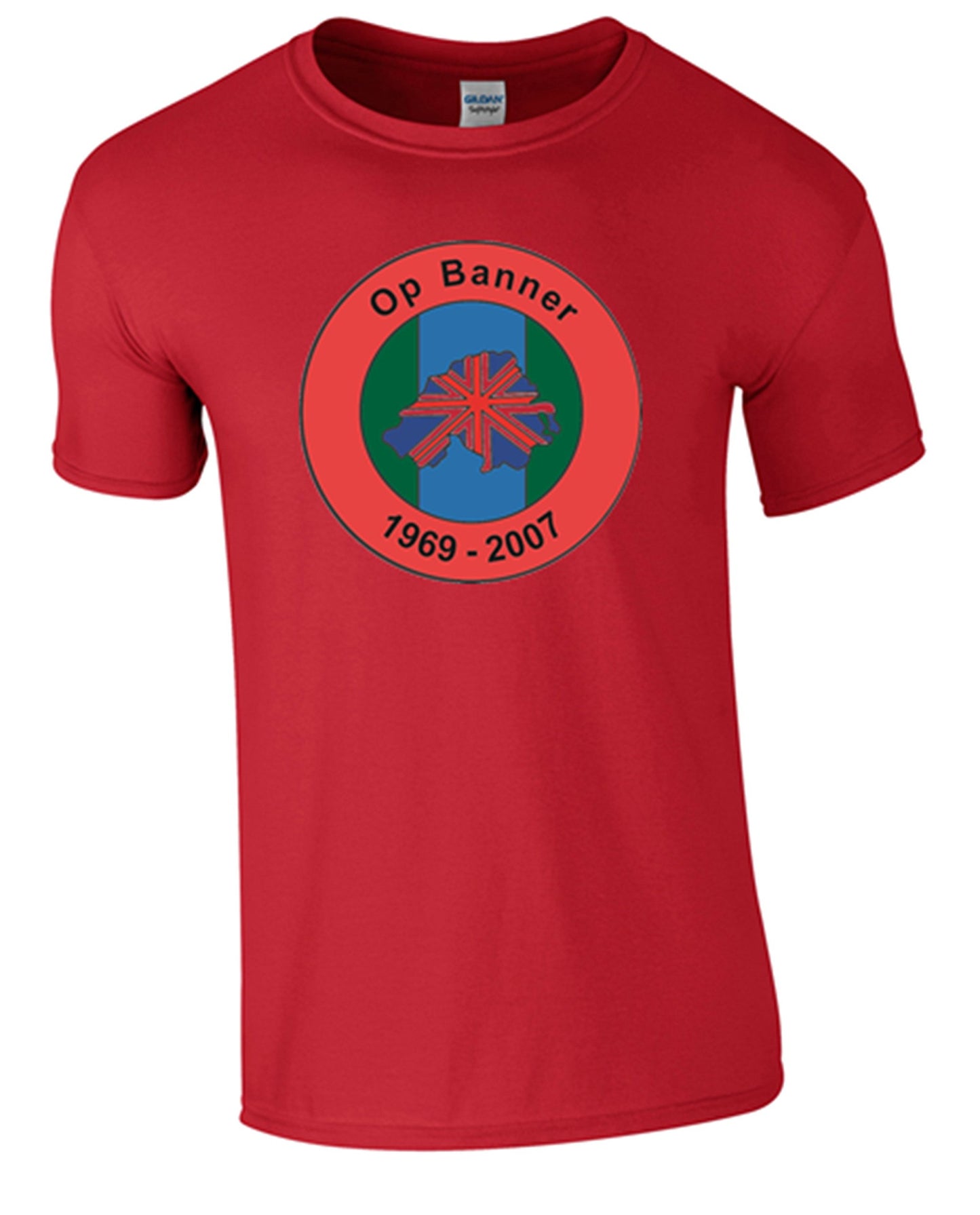 Northern Ireland Ops Banner T-Shirt (XXL, Red) - Army 1157 kit Army 1157 Kit