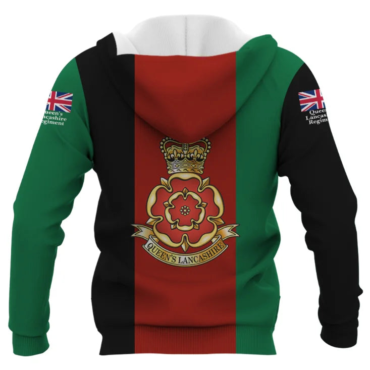 Queen's Lancashire Regiment Double Printed Zipper Hoodie new for 2024