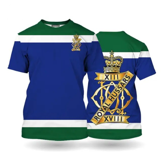 13th/18th Royal Hussars Double Printed T Shirt new for 2024