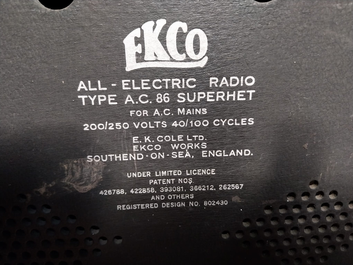 Echo AC 86 superset radio.