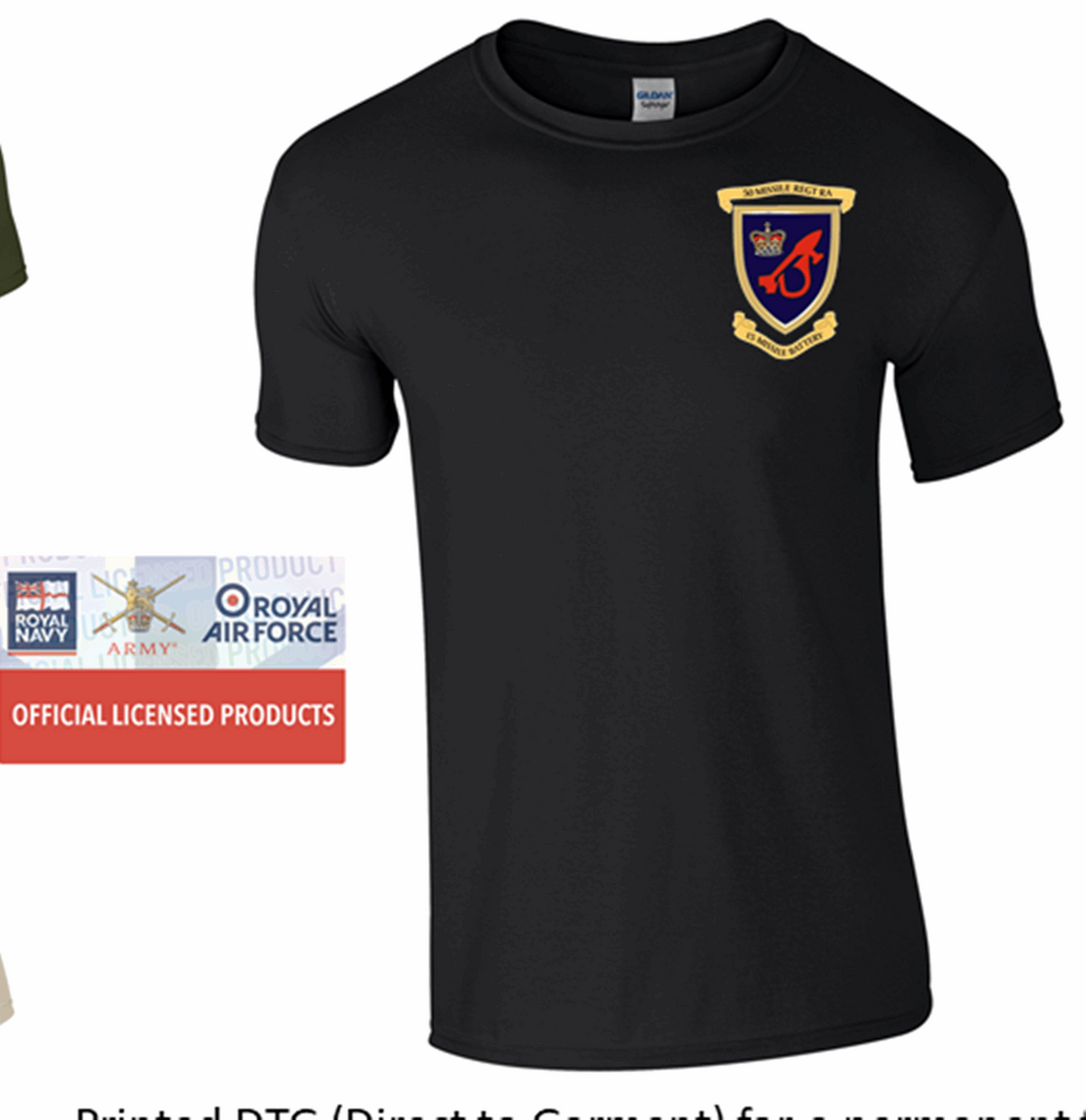 15 Missile Battery T-Shirt RA Front Only - Army 1157 kit S / BLACK Army 1157 Kit Veterans Owned Business