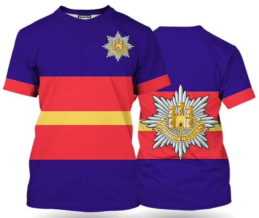 Royal Anglian Regiment Double Printed T Shirt new for 2024