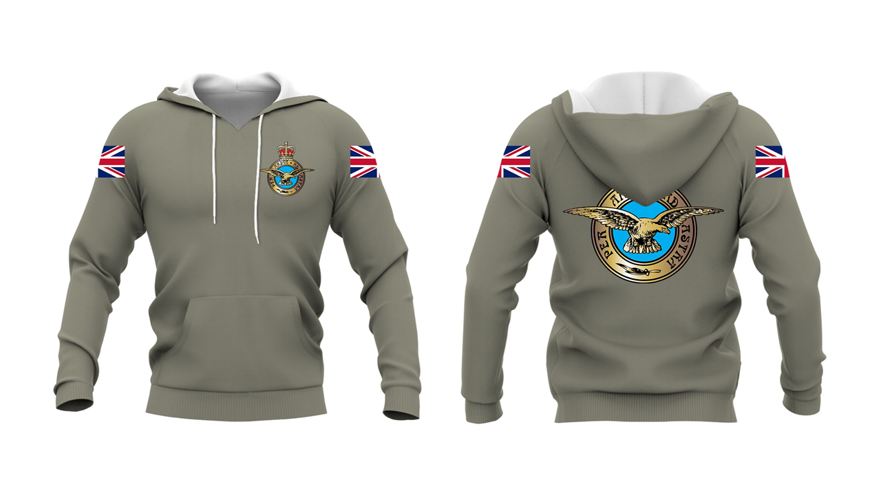 RAF Double Printed Hoodie new for 2024