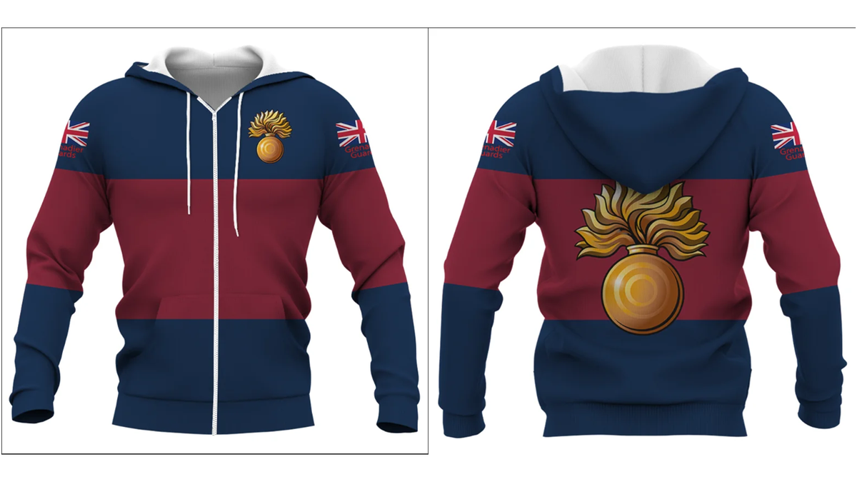 Grenadier Guards Double Printed Zipper Hoodie new for 2024