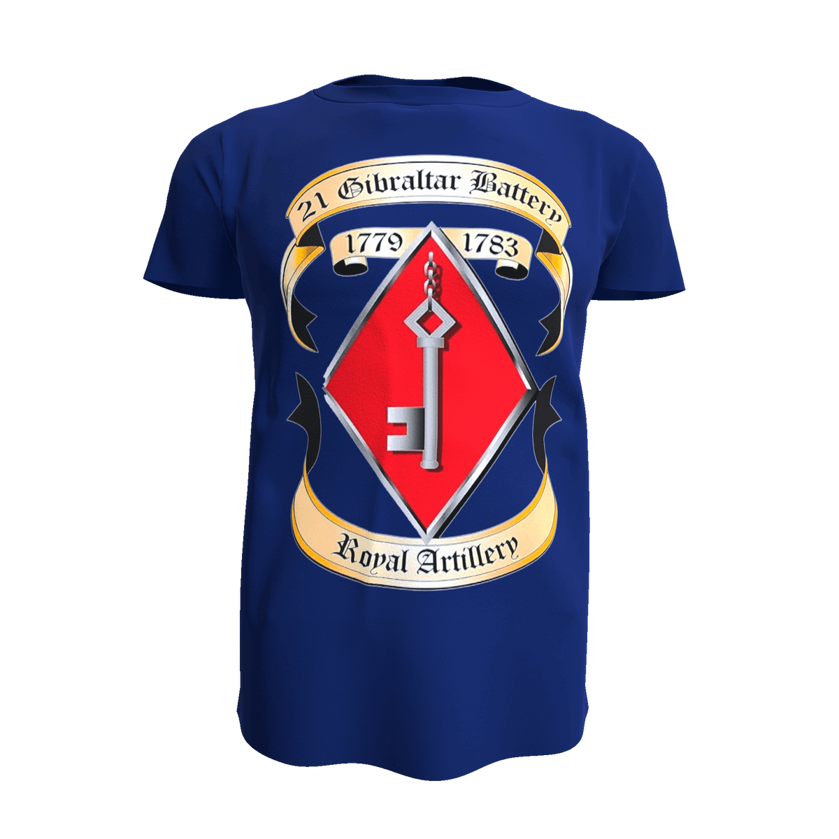 21 Battery T Shirt - Army 1157 kit S / Full Front Blue only 50 Missile Regiment RA