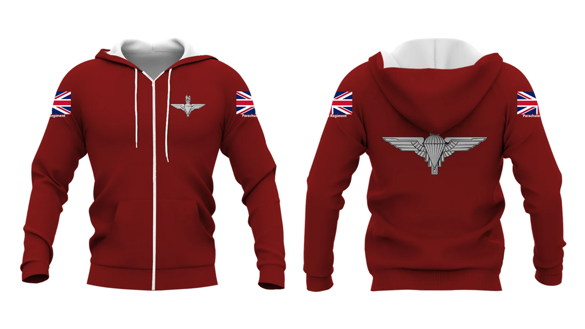 Parachute Regiment Double Printed Zipper Hoodie new for 2024