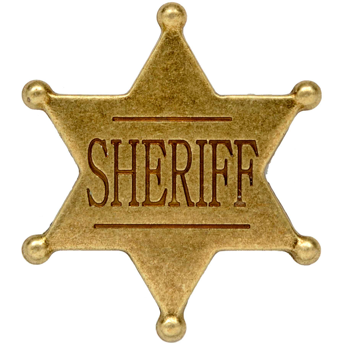 Six Point Ball Tipped Sheriff Badge