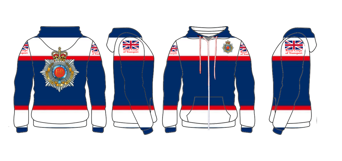 Royal Corps of Transport (RCT) Double Printed Zipper Hoodie new for 2024