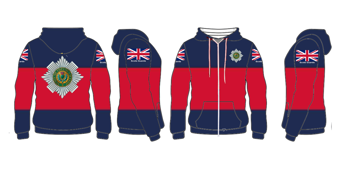 Scots Guards Double Printed Zipper Hoodie new for 2024