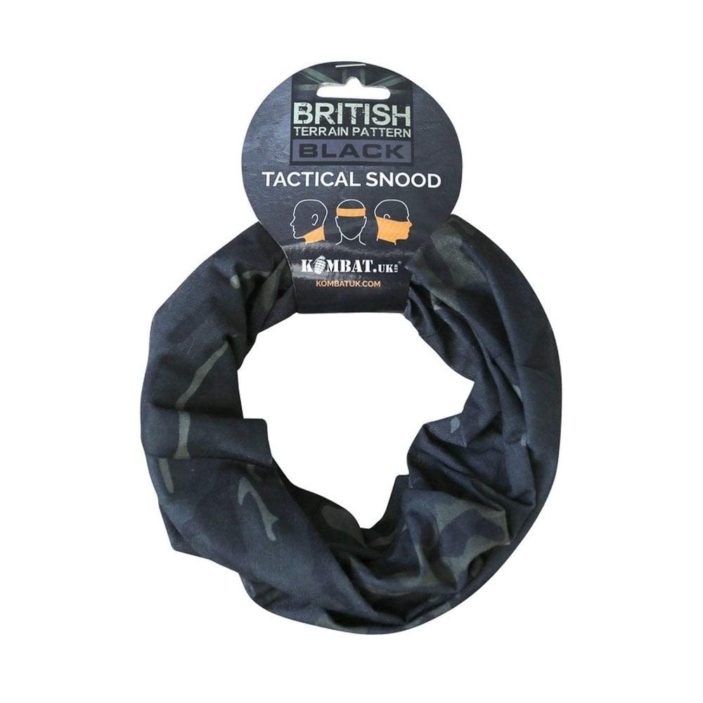Kombat Airsoft Snood Camo Head Wrap Hunting Fishing Field Sports - Army 1157 kit BTP Black Kombat UK