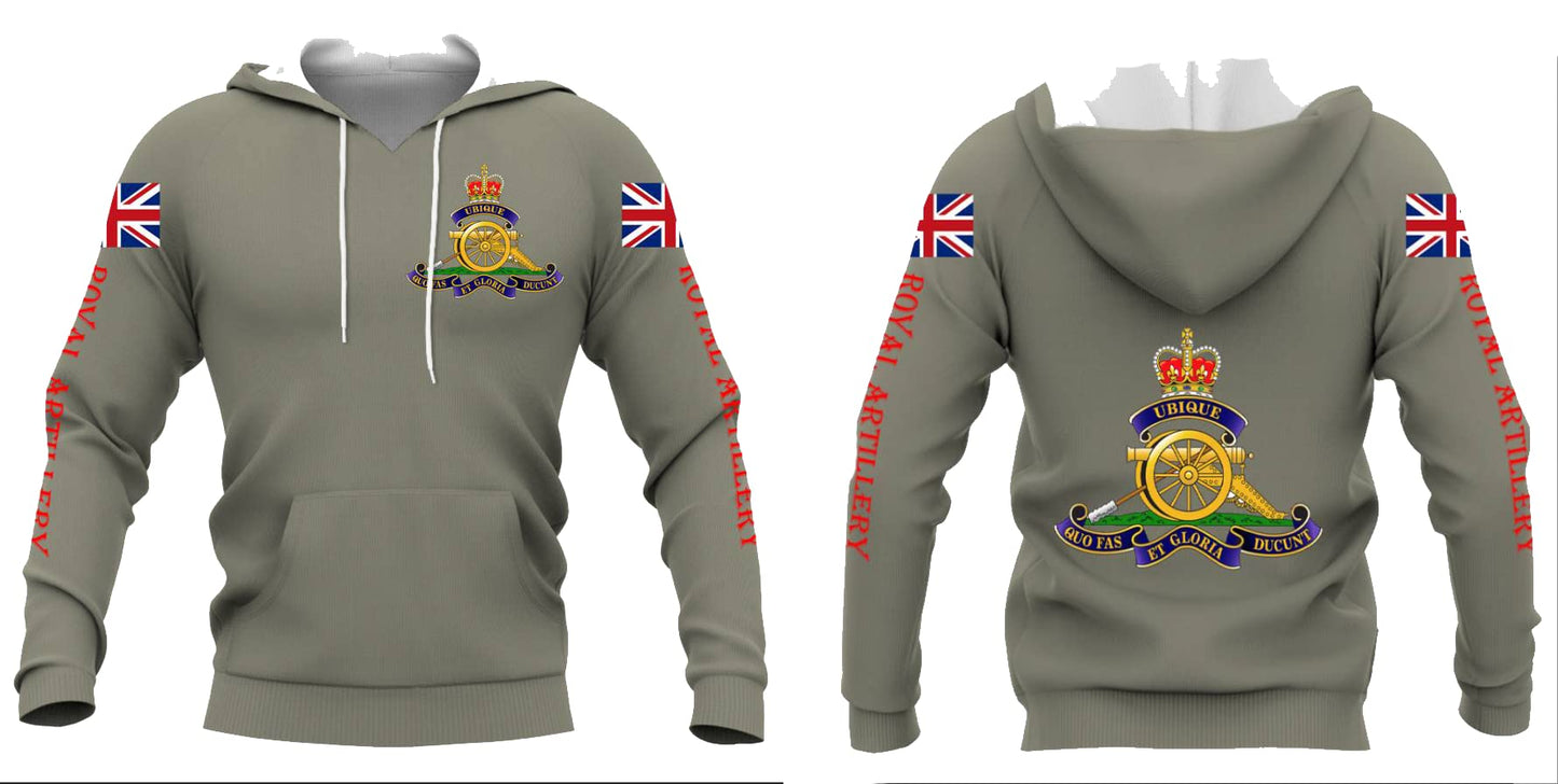 Army 1157 Kit Royal Artillery Double Printed Hoodie 2023