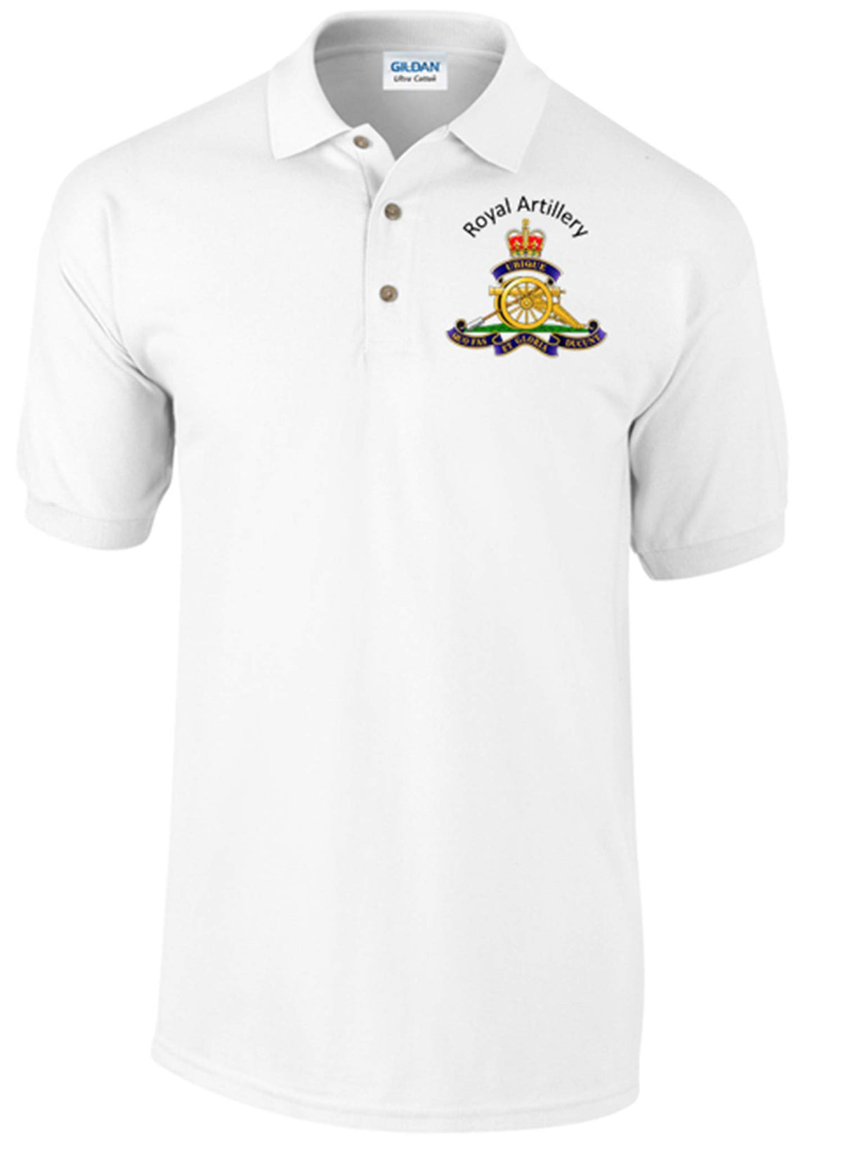 Royal Artillery Polo Shirt Official MOD Approved Merchandise - Army 1157 kit White / XXL Army 1157 kit