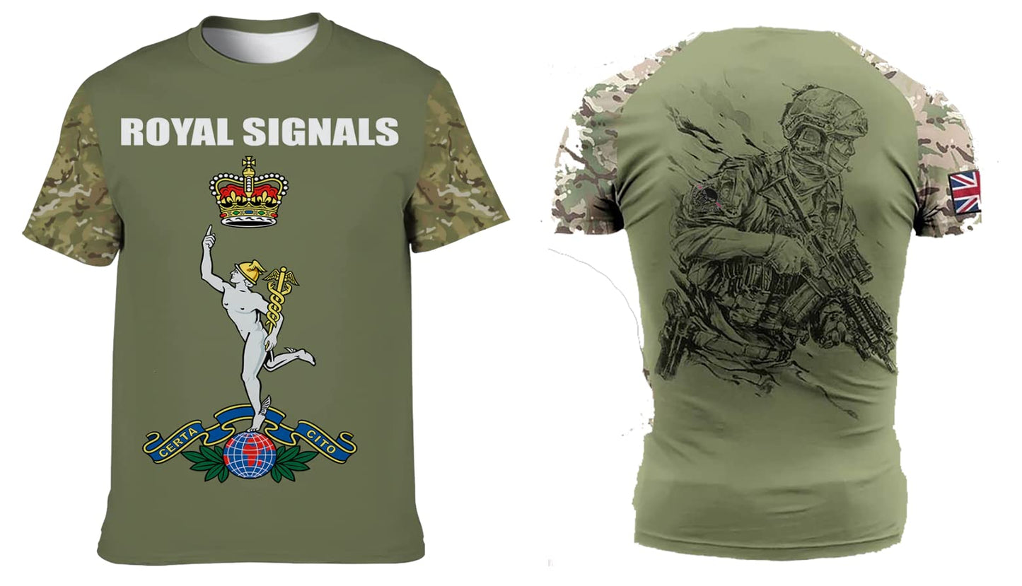 Army 1157 Kit Royal Signals Double Printed T Shirt 2023