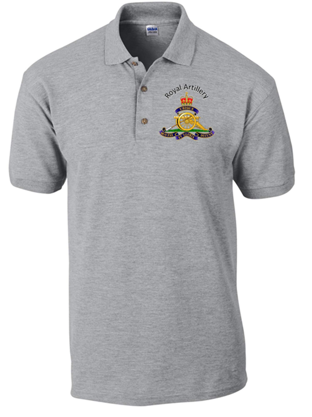 Royal Artillery Polo Shirt Official MOD Approved Merchandise - Army 1157 kit Grey / XL Army 1157 kit