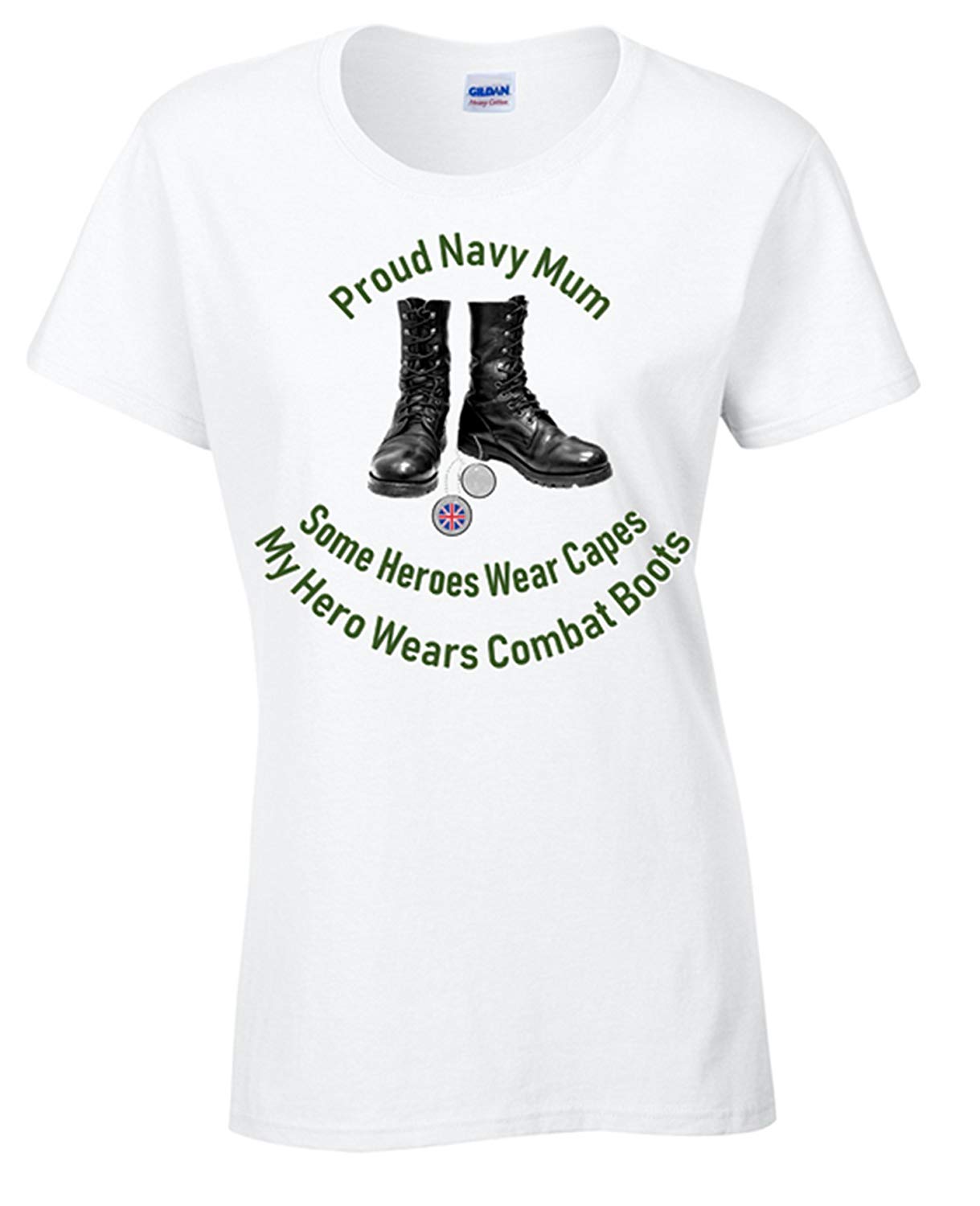 Bear Essentials Clothing Proud Navy Mum T-Shirt - Army 1157 kit White / L Army 1157 Kit Veterans Owned Business