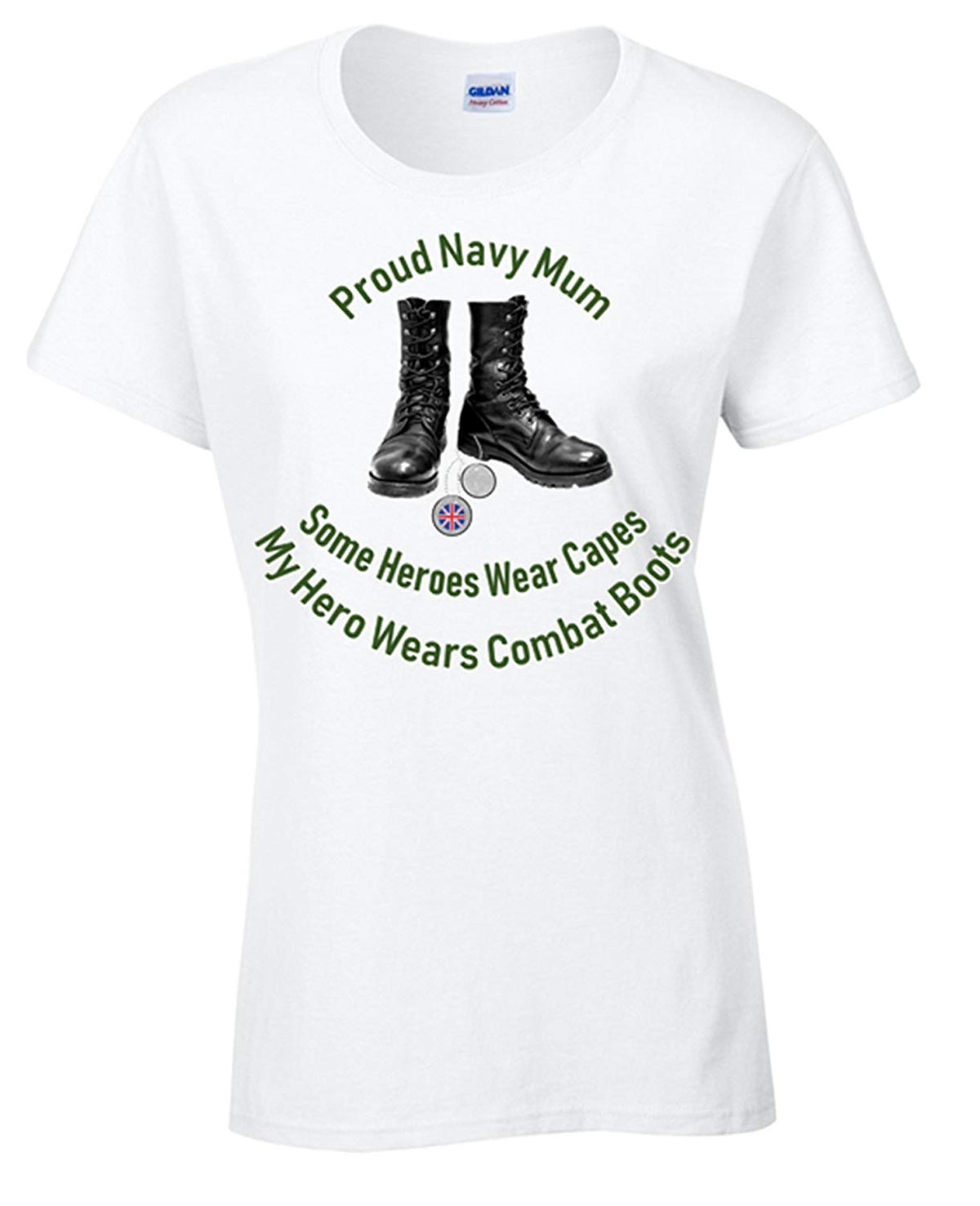 Bear Essentials Clothing Proud Navy Mum T-Shirt - Army 1157 kit White / L Army 1157 Kit Veterans Owned Business