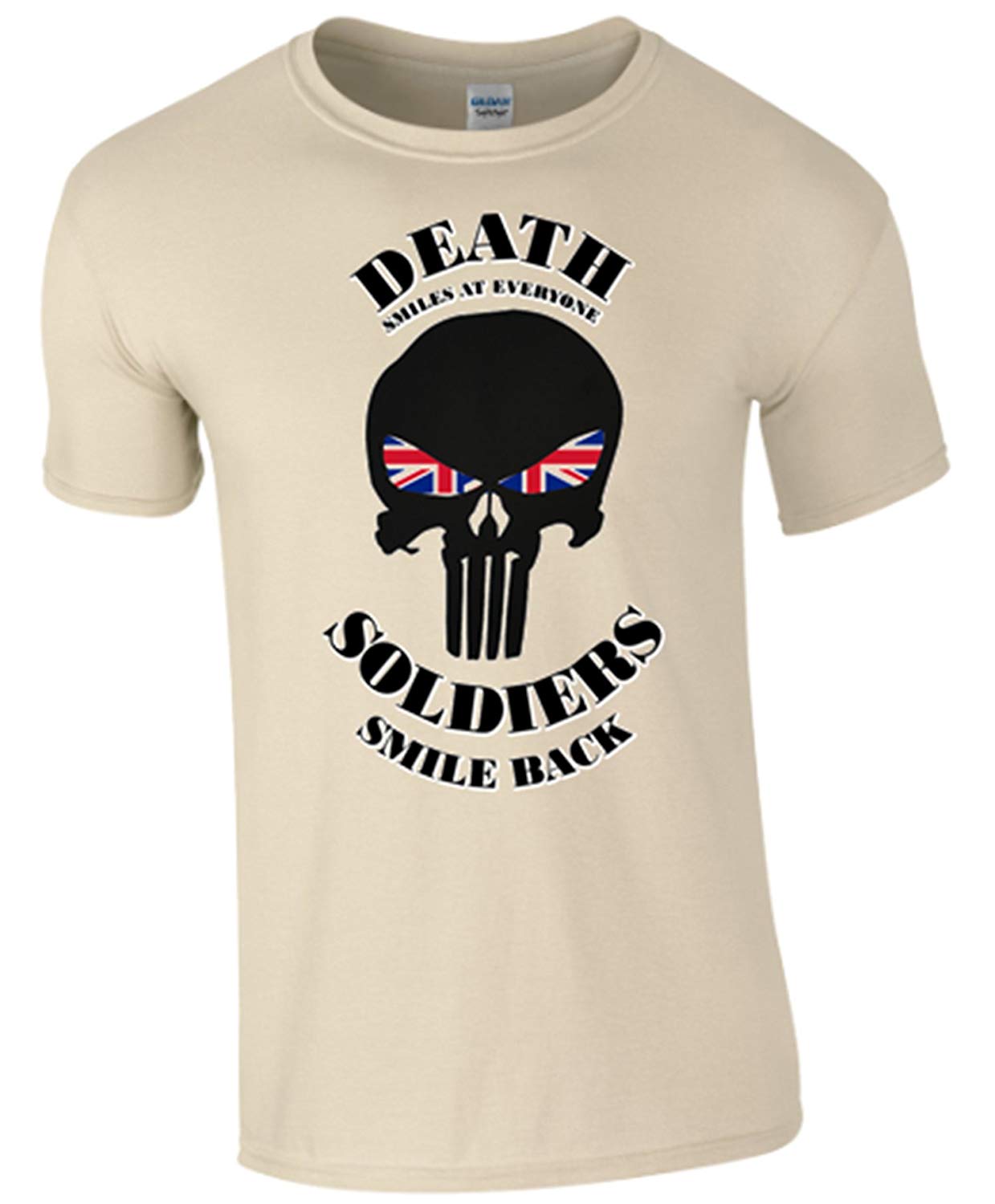 Death Smiles Soldier Smiles Back T-Shirt - Army 1157 Kit  Veterans Owned Business