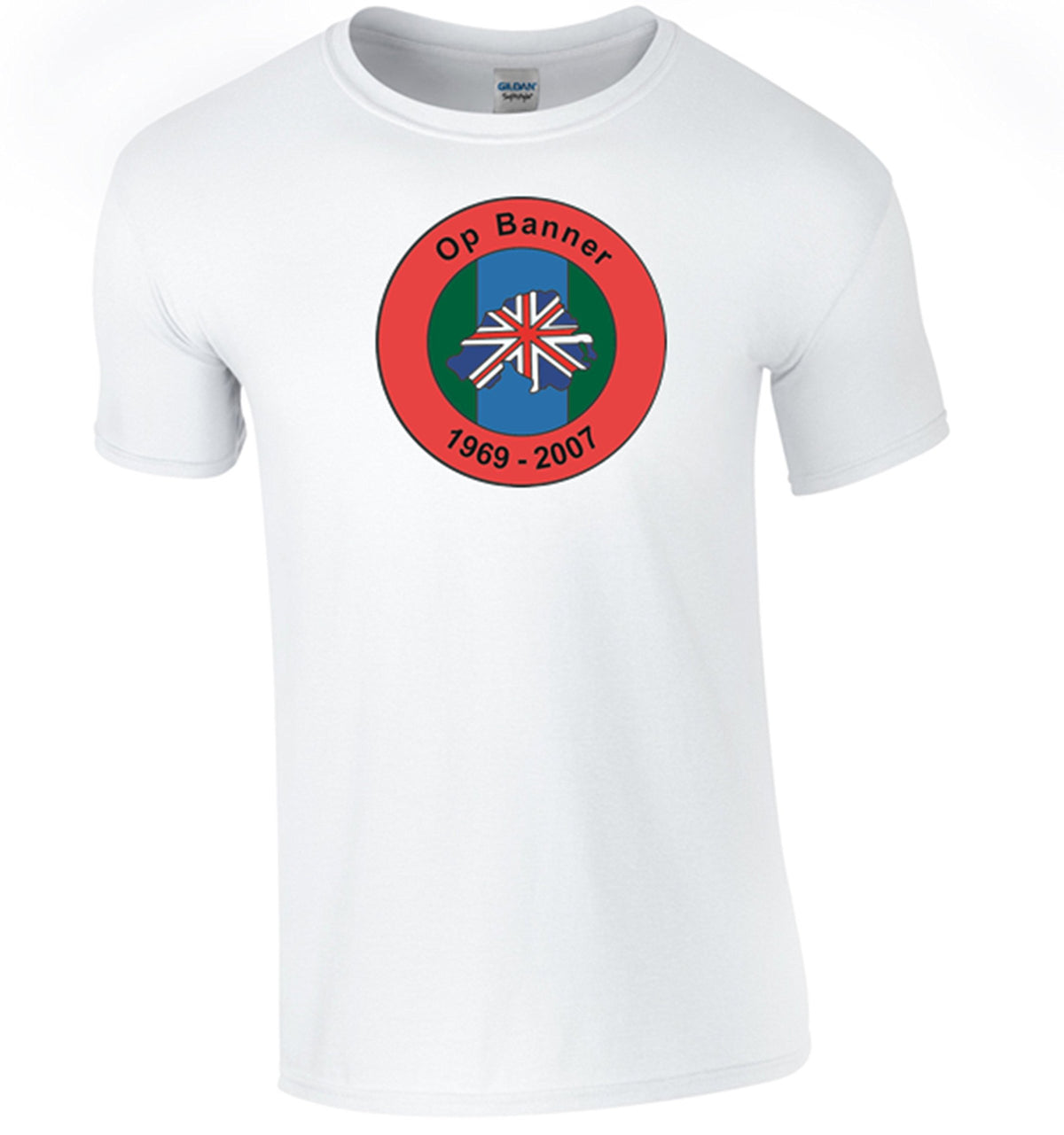 Northern Ireland Ops Banner T-Shirt (S, White) - Army 1157 kit Army 1157 Kit