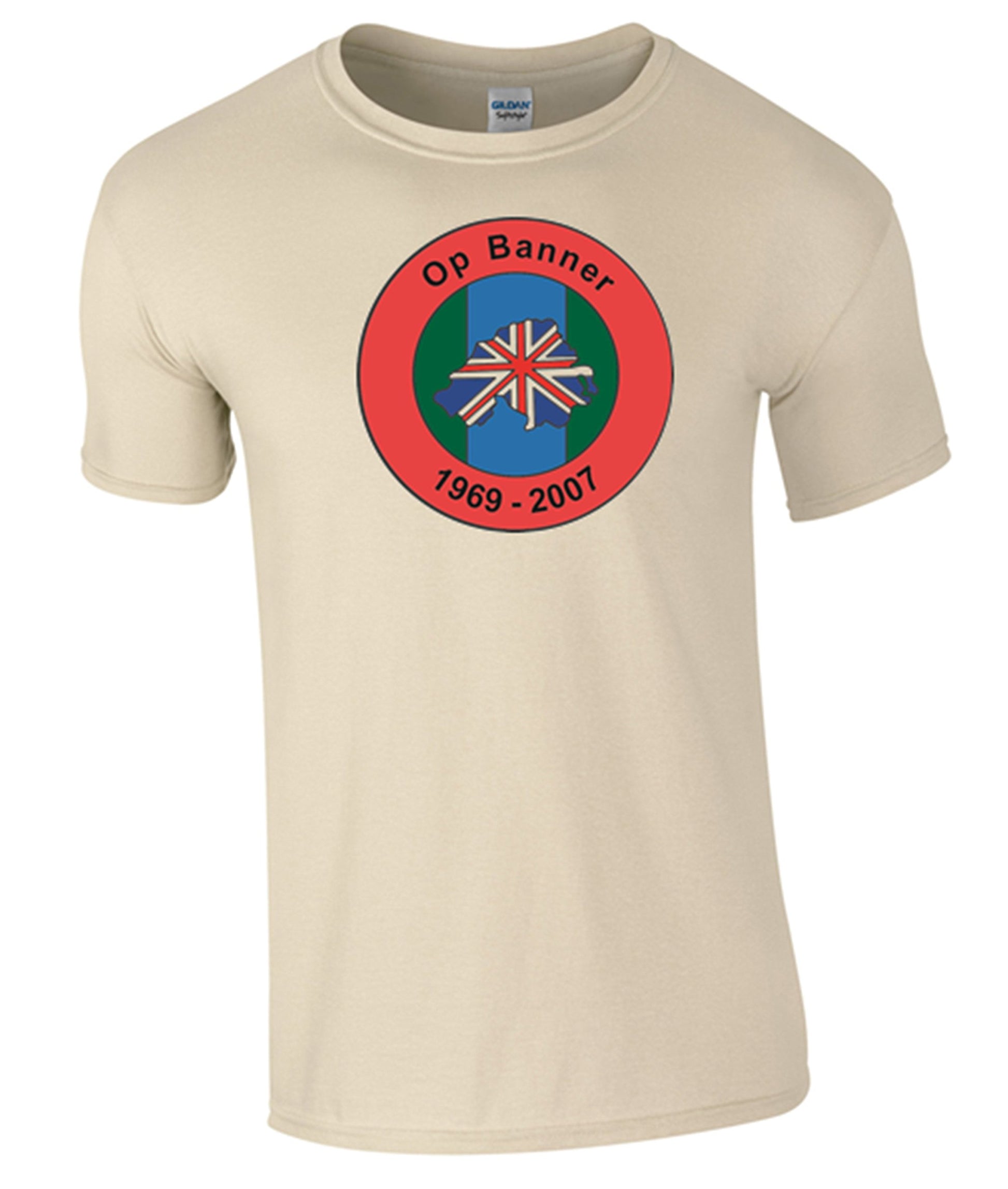 Northern Ireland Ops Banner T-Shirt (S, Sand) - Army 1157 kit Army 1157 Kit