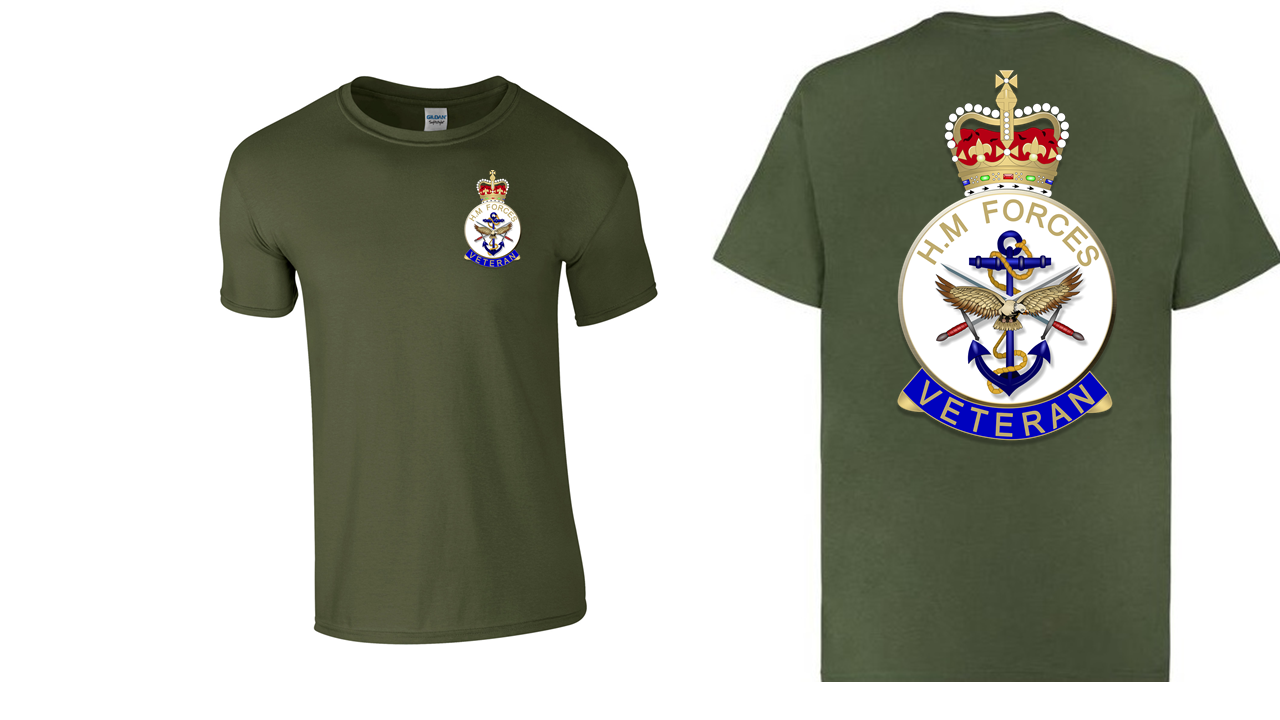 Veteran  T-Shirt Print Front and Back