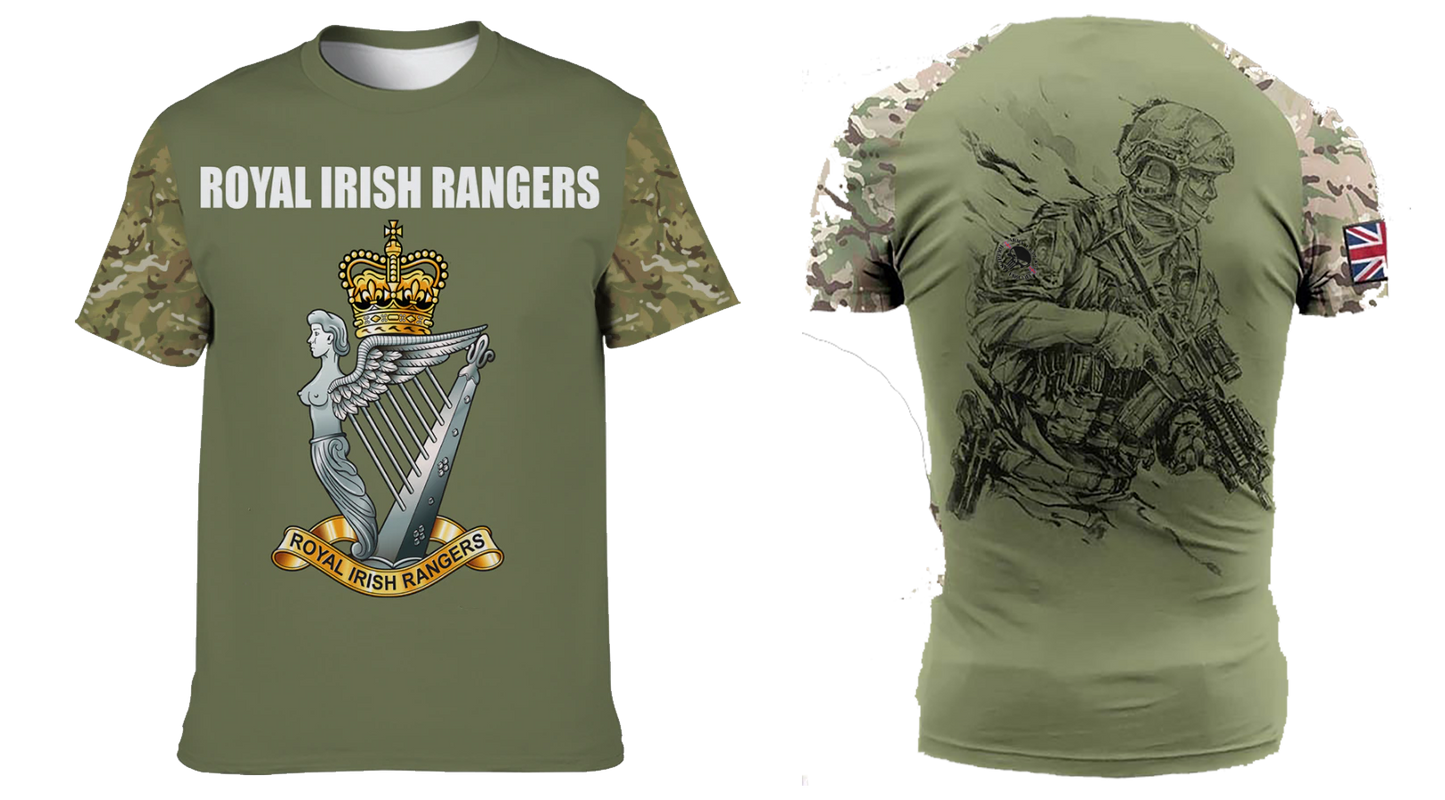 Royal Irish Rangers Double Printed T-Shirt new for 2023