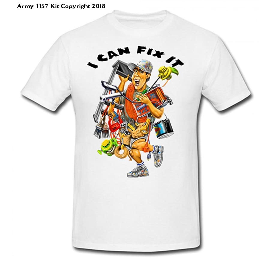 Bear Essentials Clothing. Can Fix It T Shirt - Army 1157 kit X-Large Army 1157 Kit Veterans Owned Business