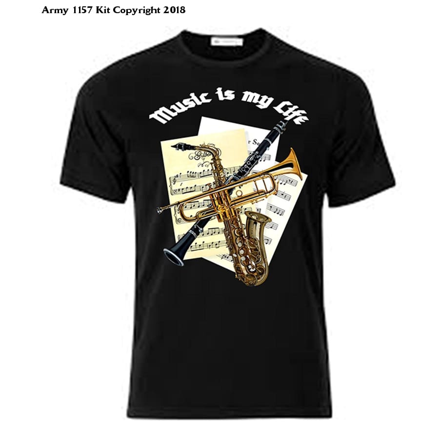Bear Essentials Clothing. Music Is My Life - Army 1157 kit XX-Large / Black Army 1157 Kit Veterans Owned Business
