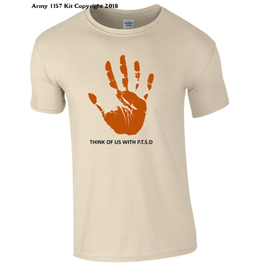 Bear Essentials Clothing. PTSD T-Shirt - Army 1157 kit Large / Sand Army 1157 Kit Veterans Owned Business