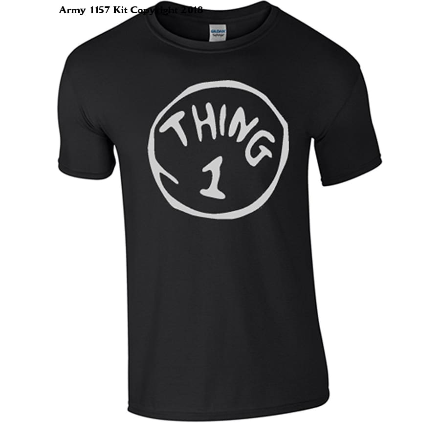 Bear Essentials Clothing. Thing 1 and Thing 2 T-Shirts - Army 1157 kit Small / Black Army 1157 Kit Veterans Owned Business