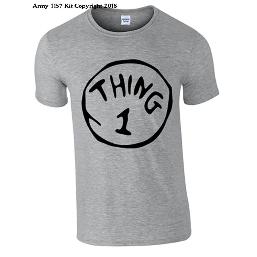 Bear Essentials Clothing. Thing 1 and Thing 2 T-Shirts - Army 1157 kit Small / Grey Army 1157 Kit Veterans Owned Business