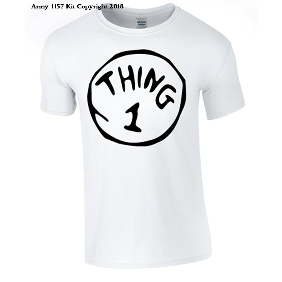 Bear Essentials Clothing. Thing 1 and Thing 2 T-Shirts - Army 1157 kit Small / White Army 1157 Kit Veterans Owned Business