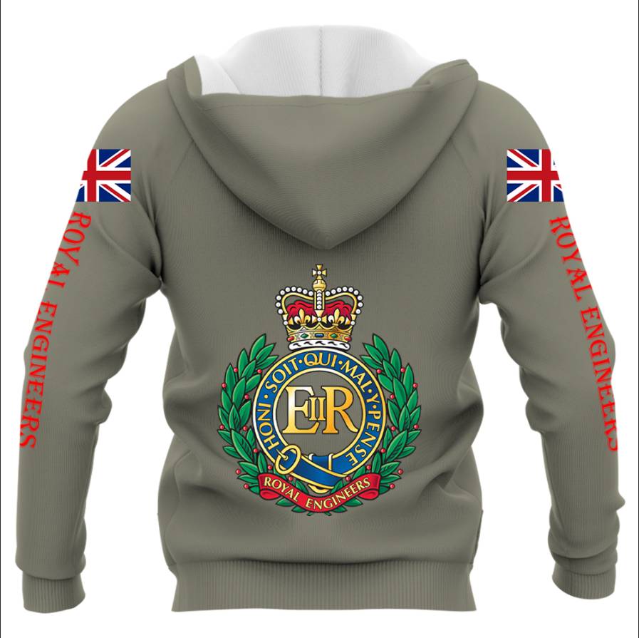 Royal Engineer Double Printed Hoodie new for January 2023 - Army 1157 kit Army 1157 Kit