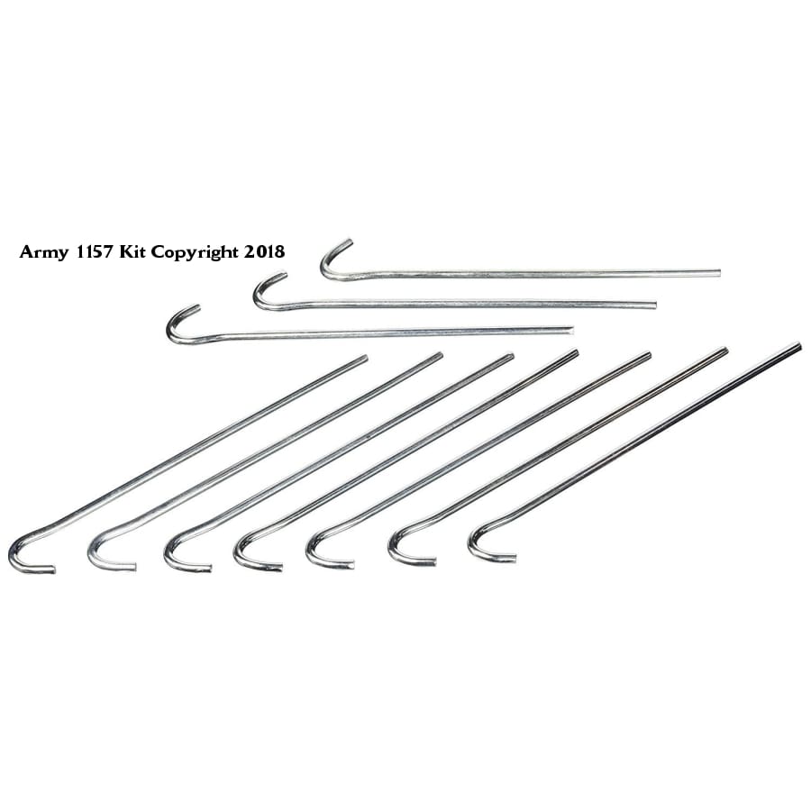 Bushcraft BCB Steel Tent Pegs - Silver - Army 1157 kit Silver / 1 / 1 Army 1157 Kit Veterans Owned Business