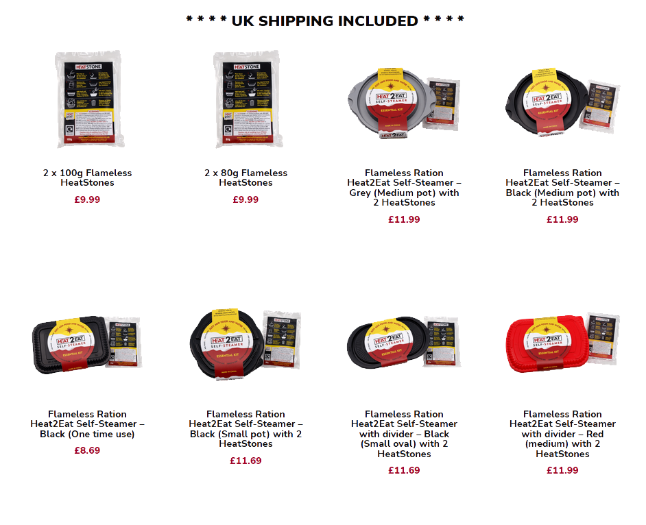 HEAT 2 EAT SELF-STEAMERS and  UK SHIPPING INCLUDED