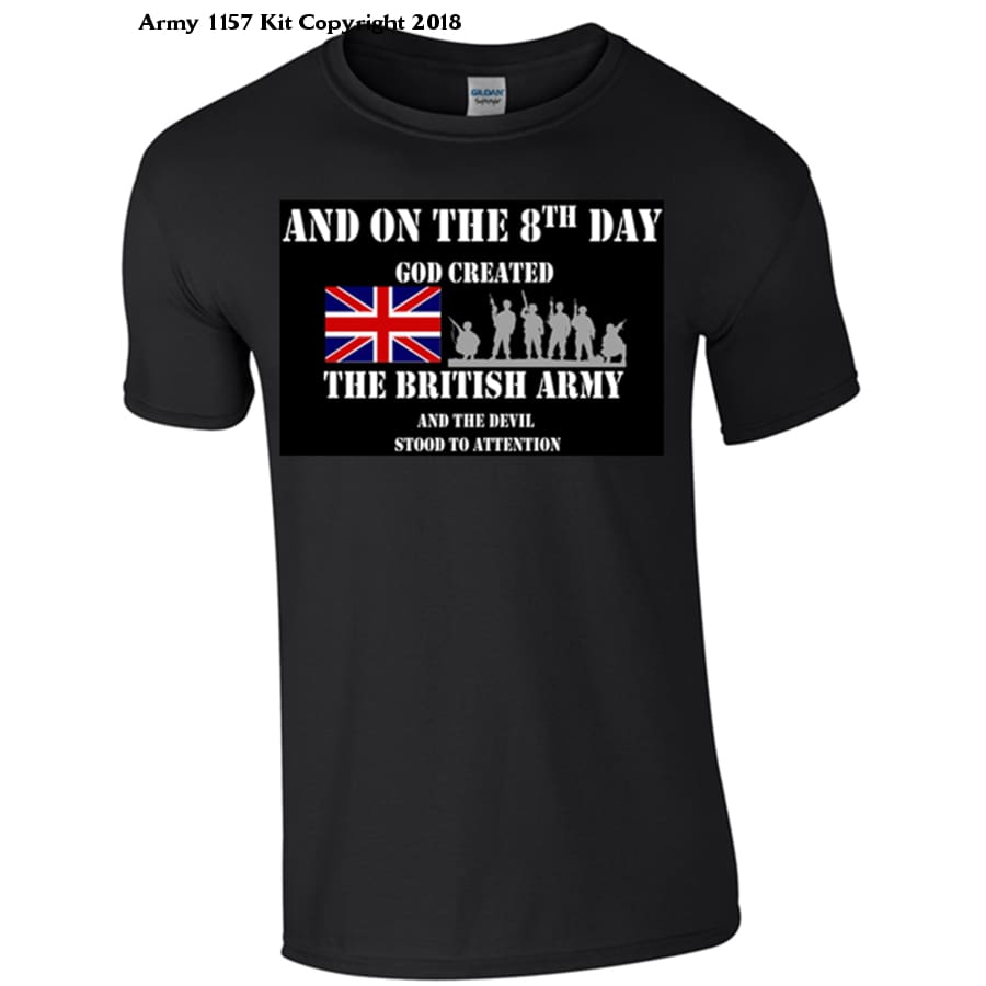 On the 8th Day T-Shirt - Army 1157 Kit  Veterans Owned Business