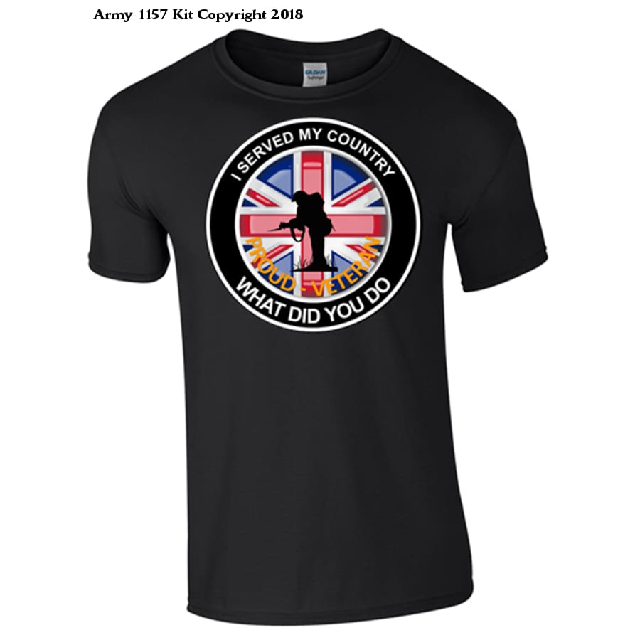 Proud Veteran T-Shirt - Army 1157 Kit  Veterans Owned Business
