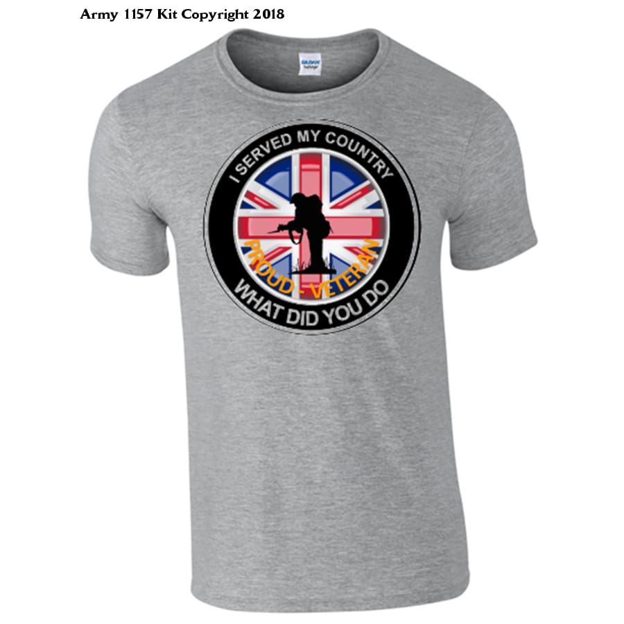 Proud Veteran T-Shirt - Army 1157 Kit  Veterans Owned Business